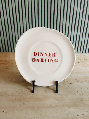 Ceramic serving plate 'Dinner darling'