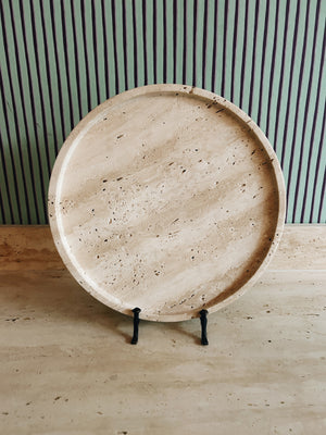 Decoration tray marble round