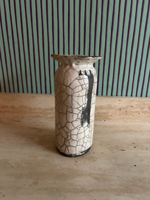 Raku collar vase by Mel Lennon nr. 5