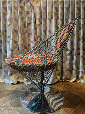 Vintage Wire Cone Easy Chair