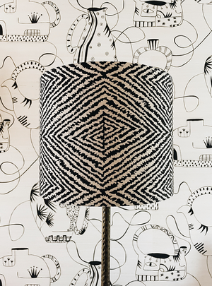 Lampshade in Indian blockprint fabric